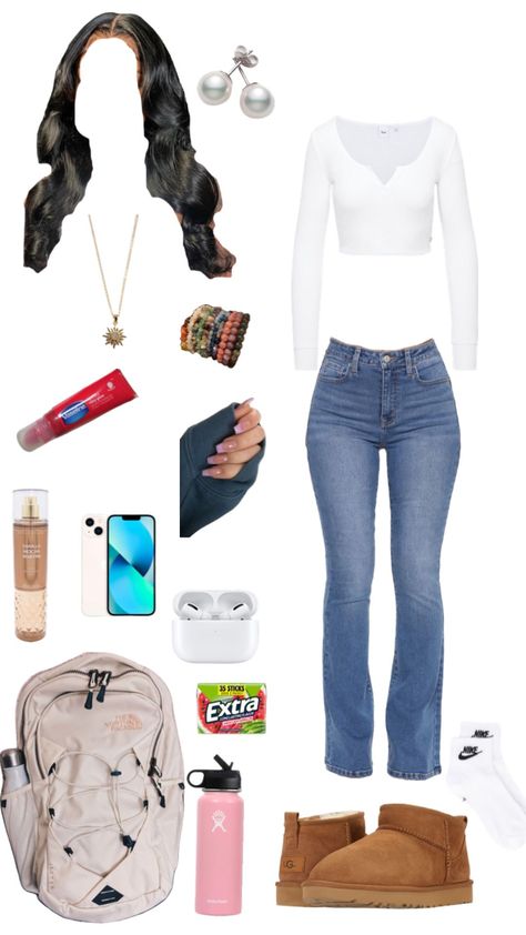 [Ad] School Fit <3 #Outfitinspo #School #Foryou #freshmanhighschooloutfits2022 Outfits For First Day Of School Middle School, Back To School Shoes Baddie, 2023 First Day Of School Outfits, Outfits For 1st Day Of School, Back To School First Day Outfits, Back To School Outfit List, Cute Fits For High School, First Day Of School Fits 8th Grade, Back To School Outfits Board