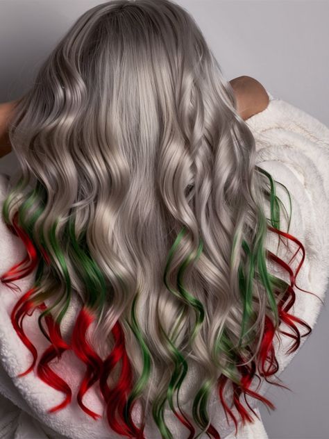 25 Christmas Hair Color Ideas for 2024: Stunning Styles for Brunettes, Blondes, and Dark Hair Red Hair For Blondes, Christmas Hair Color Ideas, Christmas Hair Color, Winter Hair Color, Green Ombre, Christmas Hair, Short Blonde, Fall Hair Color, Short Blonde Hair