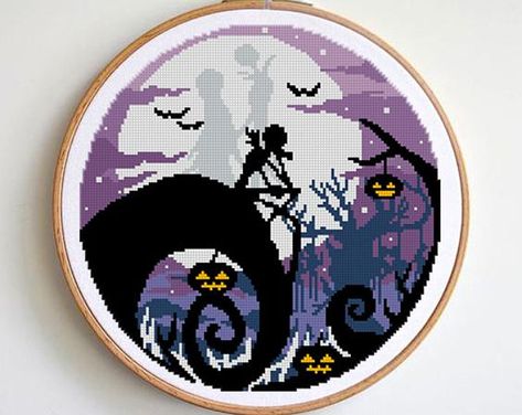 Nbc Wedding, Cross Stitch Halloween, 2d Painting, Funny Cross Stitch, Stitch Halloween, Fabric Balls, Halloween Cross Stitch Patterns, Funny Cross Stitch Patterns, Nature Cross Stitch