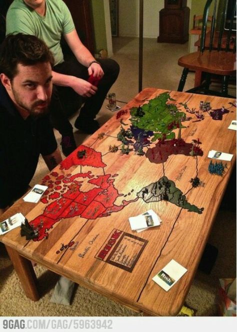 Risk table <3 Risk Games, Ikea Table, Coffee Table Design, Table Games, The Table, Coffee Tables, A Coffee, A World, Game Room