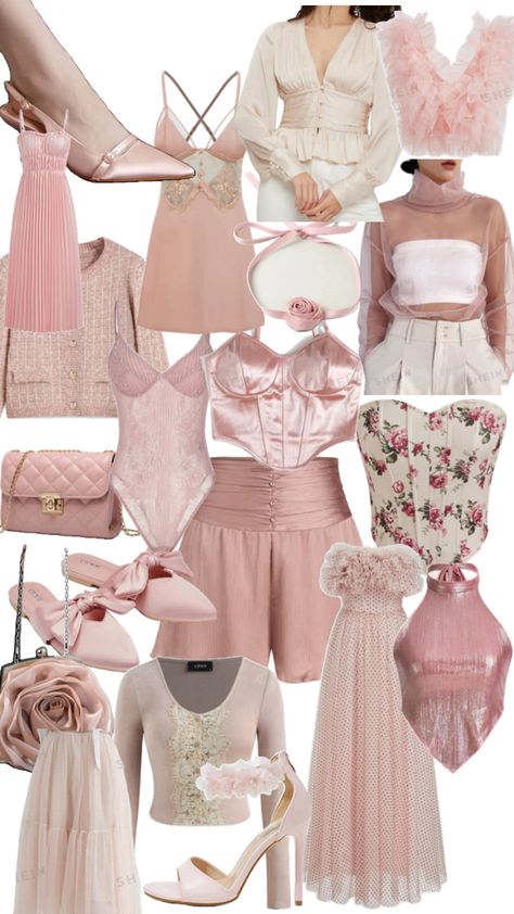 Pink Dark Academia Outfit, Romantic Academia Aesthetic Outfit Pink, Feminine Outfit Ideas Girly, Pink Academia Outfits, Pink Dark Academia, Romantic Academia Aesthetic Outfit, Acadamia Aesthetic, Romantic Academia Outfits, Modest Feminine Outfits