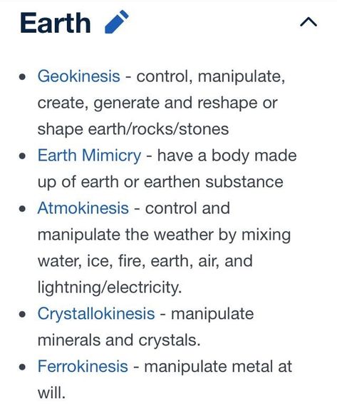 earth abilities Kinesis Powers, Character Quirks, Stark Tower, Earth Magic, Earth Powers, Marvel Infinity, Story Writing Prompts, Elemental Powers, Quotes Tumblr