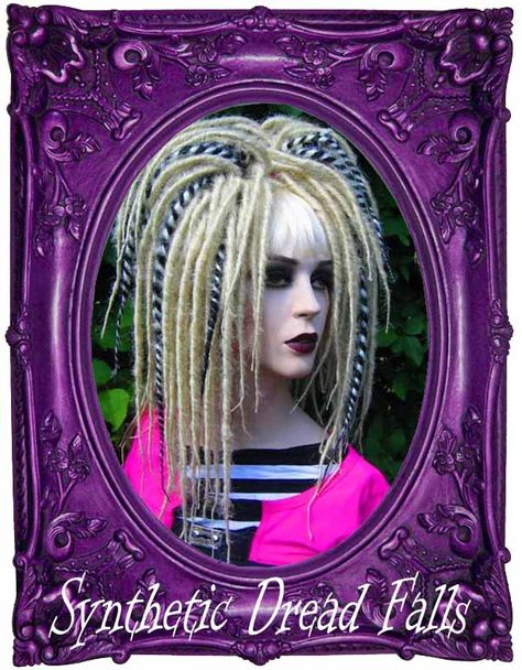 Dreads And Braids, Dread Falls, Gothic Hair, Hair Falls, Double Ended Dreads, Gothic Hairstyles, Goth Hair, Synthetic Dreads, City Of London