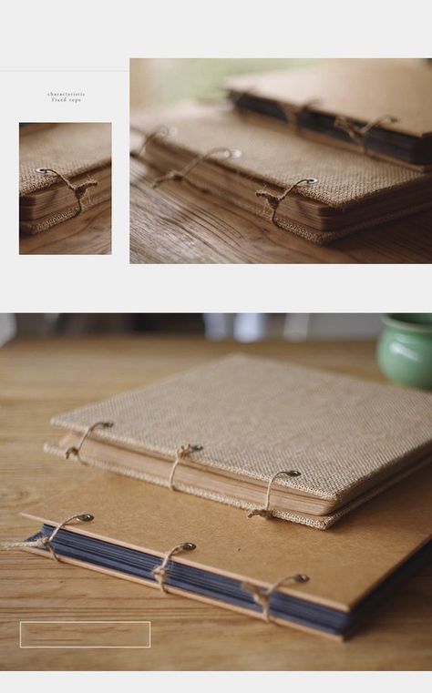 Handmade Albums Ideas, Handmade Photo Albums Diy, Photo Album Cover Ideas, Diy Photo Album Ideas, Handmade Photo Book, Minimalist Scrapbook, Diy Book Cover, Diy Album Photo, Handmade Photo Album