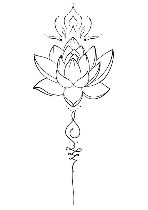 Lotus Line Tattoo Design, Feminine Back Of Neck Tattoos, Lotus Flower Drawing Design, Lotus Hand Tattoo, Wish Tattoo, Simple Lotus Flower Tattoo, Mandala Tattoos For Women, Small Henna Tattoos, Lotusblume Tattoo