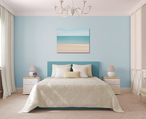 Abstract Caribbean beach canvas gallery wrap Art Gallery Bedroom, Turquoise Wall Decor, Rustic Bedroom Design, Ocean Wall Decor, Blue Wall Decor, Coastal Wall Decor, Bedroom Artwork, Wall Art Gallery, Beach Wall Decor