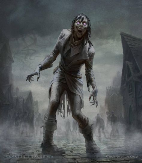 MtG Zombie Token by depingo Zombies Apocalypse Art, Zombie Monster, Apocalypse Art, Zombie Art, Post Apocalypse, Zombie Halloween, Arte Obscura, Fantasy Warrior, Arte Fantasy