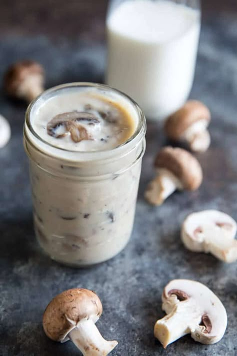 Homemade Condensed Cream of Mushroom Soup Recipe Homemade Condensed Cream Of Mushroom, Condensed Cream Of Mushroom Soup, Favorite Casserole Recipes, Jar Recipes, Favorite Casseroles, Condensed Soup, Camping Box, Mushroom Soup Recipes, Cream Of Mushroom Soup