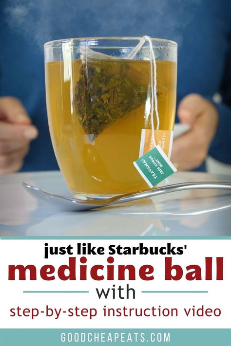 Throat Soothing Tea, Copycat Starbucks Medicine Ball Tea, Homemade Medicine Ball Tea, Copycat Medicine Ball Tea, Homemade Medicine Ball, Copycat Medicine Ball, Diy Medicine Ball, Medicine Ball Recipe, Starbucks Medicine Ball Tea