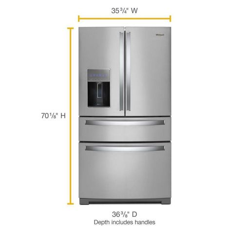 Product Image 10 French Door Fridge, 4 Door Refrigerator, Fridge French Door, Counter Depth Refrigerator, Ice Storage, Bottom Freezer Refrigerator, Interior Led Lights, Portable Washer, Freezer Storage