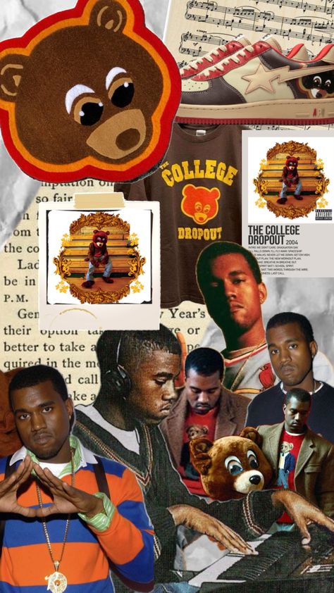 college dropout College Dropout Kanye, Iphone Wallpaper Kanye, College Dropout Bear, Hiphop Wallpapers, Kanye West Bear, Kanye West Wallpaper, Hip Hop Wallpaper, College Dropout, Rapper Wallpaper Iphone