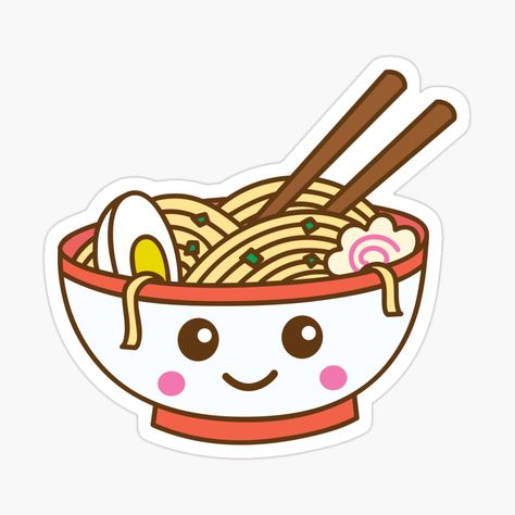 Get my art printed on awesome products. Support me at Redbubble #RBandME: https://www.redbubble.com/i/sticker/Kawaii-Ramen-Cute-Asian-Noodles-Art-by-DetourShirts/36418912.EJUG5?asc=u Ramen Drawing Cute, Kawaii Ramen Bowl, Asian Food Cartoon, Asian Stickers Aesthetic, Cute Ramen Drawing, Ramen Earrings, Kawaii Food Drawings, Asian Food Stickers, Noodles Cartoon