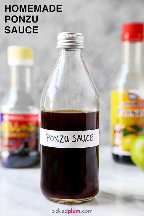 Homemade Ponzu Sauce ポン酢 - Pickled Plum Food And Drinks Ponzu Sauce Recipe, Shrimp Tofu, Drinks Homemade, Citrus Sauce, Ponzu Sauce, Japanese Sauce, Easy Japanese Recipes, Chicken Shrimp, Asian Sauce