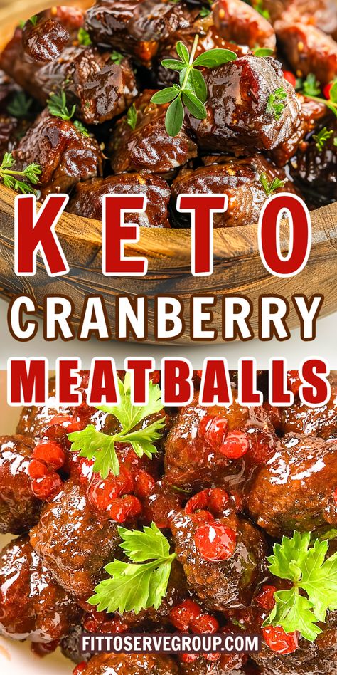 These delicious keto cranberry meatballs are perfect for using leftover sugar-free cranberry sauce. They are savory-sweet bites that are packed with flavor and low in carbs. With ground beef and a tangy cranberry glaze, they make a fantastic appetizer or main dish. These meatballs will impress, whether for a holiday gathering or a cozy dinner! #ketomeatballs #ketocranberryrecipes Keto Cranberry Recipes, Cranberry Appetizer, Sugar Free Cranberry Sauce, Cranberry Glaze, Keto Cranberry, Cranberry Bites, Thm Meals, Cranberry Meatballs, Costco Chicken