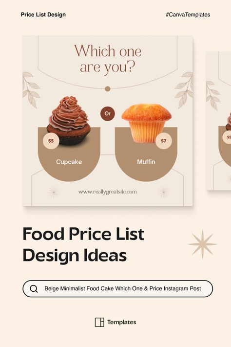 Food Price List Design Ideas Food Price List Design, Cake Price List Design, Price List Design Ideas, List Design Ideas, Minimalist Food, Price List Design, Beige Minimalist, Cake Pricing, List Design