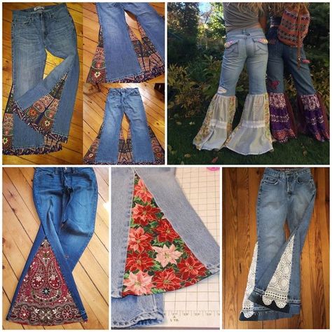 Repurposed Clothing Upcycling Diy, Boho Clothing Patterns, Jeans Refashion, Diy Denim Jacket, Upcycle Clothes Diy, How To Make Skirt, Upcycle Sewing, Repurposed Clothing, Dress Design Sketches