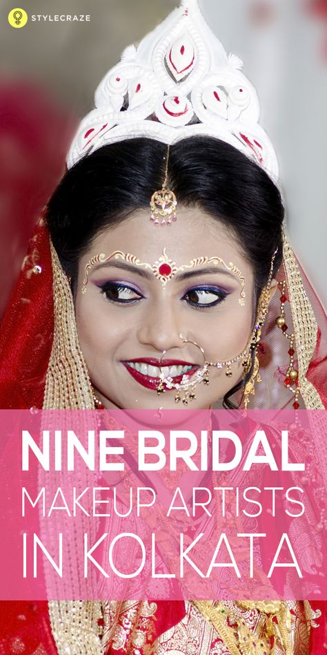 So who are the skilled artists in bridal makeup that help the Kolkata bride look her best on her wedding day? Let’s take a look. Amazing Wedding Makeup, Beautiful Wedding Makeup, Simple Wedding Makeup, Gorgeous Wedding Makeup, Wedding Makeup Bride, Bridal Art, Wedding Makeup Tutorial, Bengali Bridal Makeup, Best Wedding Makeup