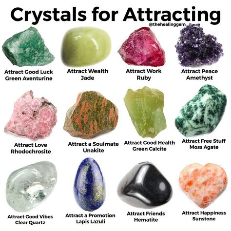 The Healing Gem | Crystal Shop on Instagram: “Woohoo it’s Friday! 🥳 What better way to start the day and enter into the weekend working with a crystal that will help you attract…” Crystal Healing Chart, Crystal Vibes, Crystal Guide, Crystal Aesthetic, Crystals Healing Properties, Spiritual Crystals, Herbal Magic, Types Of Crystals, Pola Gelang