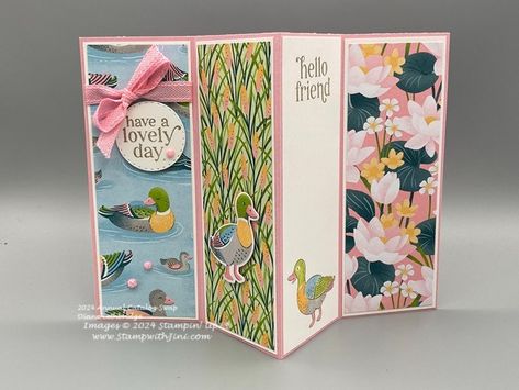 Charming Duck Bundle | Stamp, Scrap & Create with Me Screen Cards, Fancy Fold Card Tutorials, Duck Pond, Pumpkin Projects, Pocket Scrapbooking, Fancy Fold Cards, Scrapbook Sketches, Fancy Folds, Animal Cards