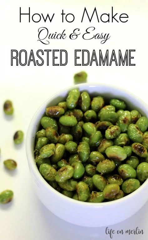 Edamame Snack, Edamame Recipe, Roasted Edamame, Edamame Recipes, Crunchy Snack, Edamame, Vegan Snacks, Vegetable Dishes, Food Recipe