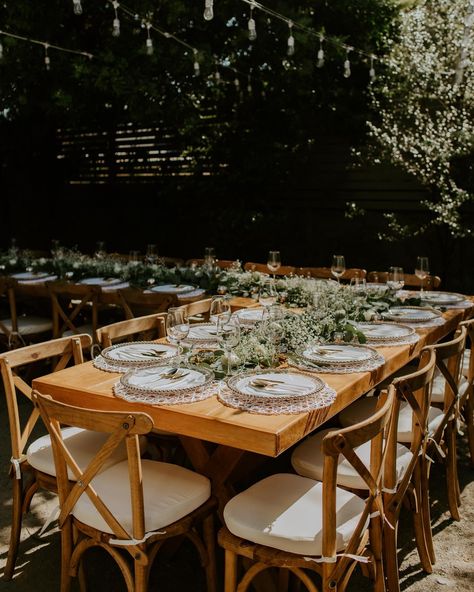 Dinner table details for an intimate backyard reception 🍷 Backyard Reception, Reception Dinner, Vow Renewal, Dinner Table, State Park, Wedding Inspo, On Instagram, Quick Saves, Instagram