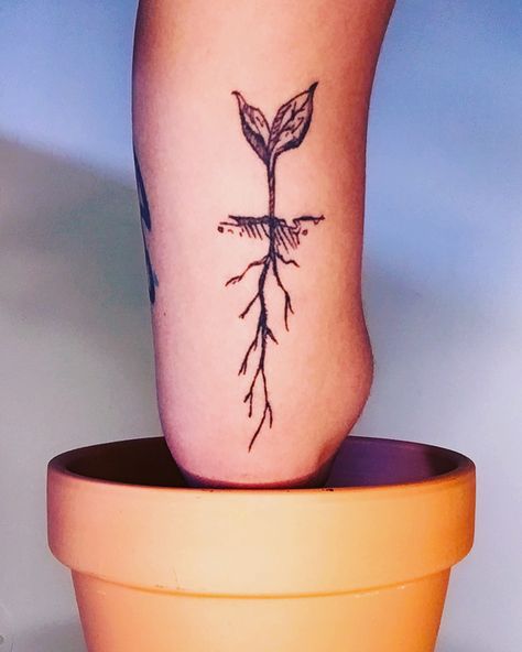 Root Tattoo, Fishbone Tattoo, Roots Tattoo, Wrap Tattoo, Botanical Tattoo, Nail Tattoo, Tattoo Inspo, Thigh Tattoo, Maple Leaf Tattoo