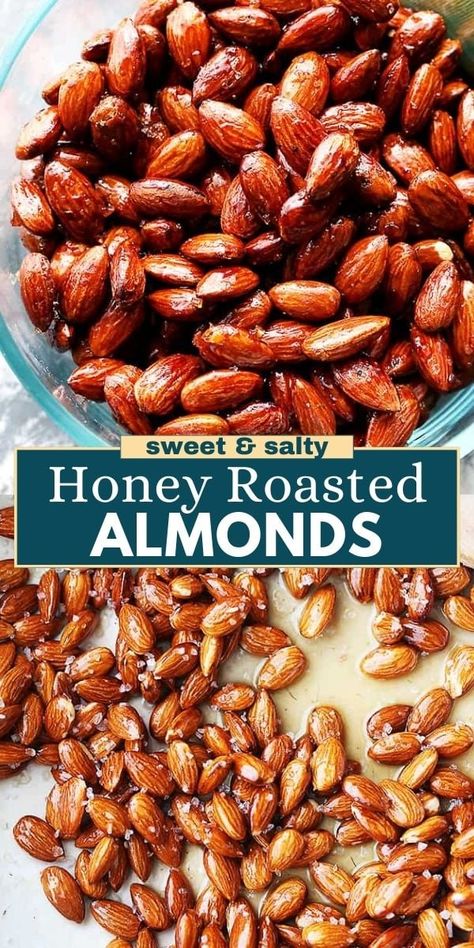 Honey Roasted Almonds, Nut Recipes, Honey Roasted, Roasted Almonds, Almond Recipes, 20 Pounds, Sweet Snacks, 21 Days, Appetizer Snacks