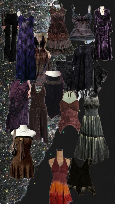 Infj Fashion Style, Witchy Hippie Aesthetic, Infj Fashion, Witchy Outfit Ideas, Swagy Fits, Whimsigoth Fits, Outfits Whimsigoth, Witchcore Fashion, Whimsi Goth