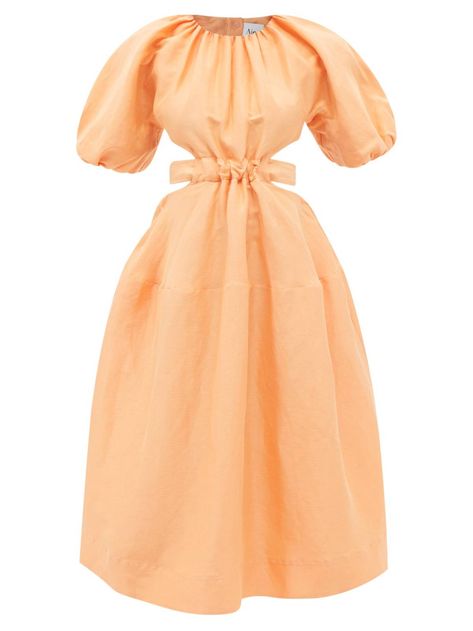 Dress Report 2022: 13 Trends and Styles to Prioritise | Who What Wear UK Tangerine Orange, Statement Dress, Dress Orange, Beach Wear Dresses, Cotton Midi Dress, Daily Dress, Cotton Voile, Mimosa, Linen Dress