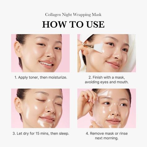 Medicube Collagen Overnight Wrapping Peel Off Facial Mask Pack - Elasticity & Hydration Care, Reduces Sagging & Dullness - Hydrolyzed Collagen For... Medicube Collagen, Colorful Mascara, Medical Marketing, Collagen Mask, Sustainable Beauty, Mask Pack, Skincare Secrets, Overnight Mask, Lip Scrubs