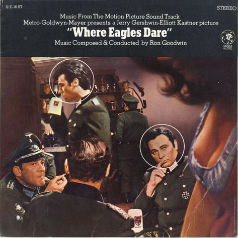 Where Eagles Dare, John Barry, Sound Track, Music Sites, James Bond Movies, Lp Cover, Bond Movies, Movie Soundtracks, John Wayne