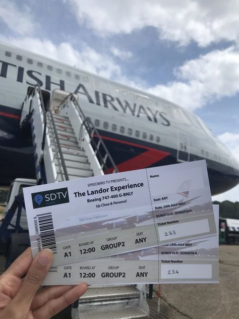 British Airways Landor 747 Visit – Simi Shares Uk Flight Ticket, British Airways 747, Rolls Royce Engines, First Class Seats, Boeing 747 400, British Aircraft, Document Sign, Commercial Aircraft, Flight Ticket