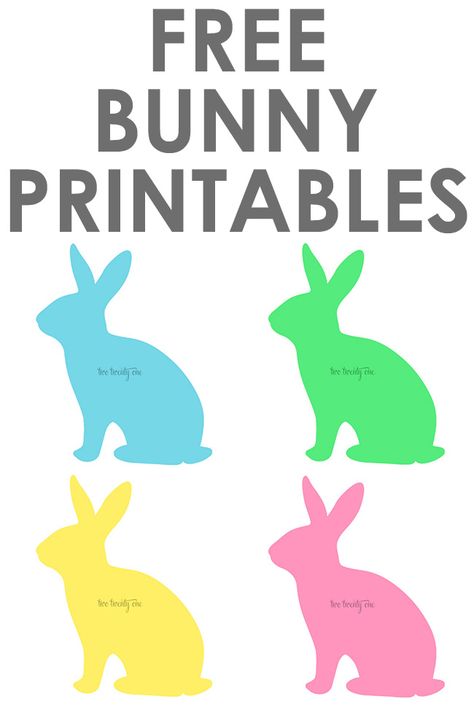 Free Bunny Printables! Easter Prints Free, Easter Bunny Peeps Free Printable, Easter Bunny Notes Free Printable, Easter Bunny Prints, Hoppy Easter Tags Free Printables, Bunny Templates, Easter Birthday, Bunny Party, Easter Printables Free