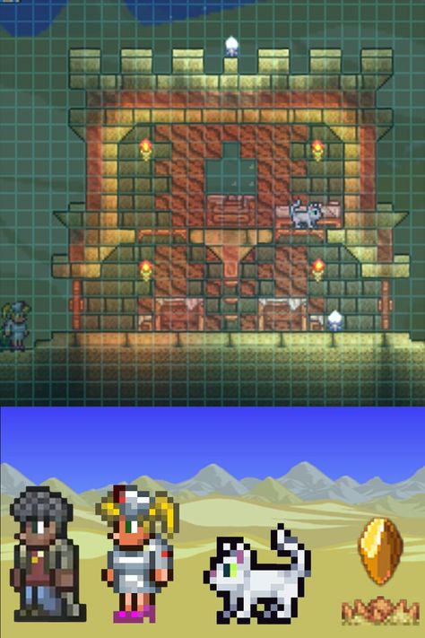 Terraria Sand House, Terraria Desert House, Terraria Guide, Sandstone Brick, Terraria Houses, Block Games, Terraria Game, Terrarium Base, Terraria House Ideas