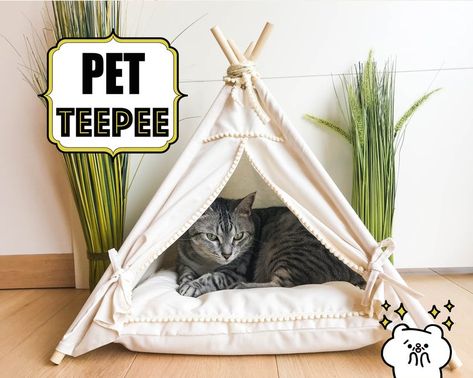 Teepee House, Dog Teepee, Cat Teepee, Kat Diy, Pet Teepee, Cat Tent, F2 Savannah Cat, Cat Spray, Teepee Tent