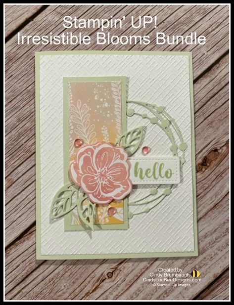 Hello Irresistible Stampin Up Cards, Irresistible Blooms Stampin Up Cards, Stampin Up Irresistible Blooms, Stampin Up Flowers, Hello Irresistible, Irresistible Blooms, Designer Paper Cards, Card Sketches Templates, Bee Designs