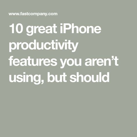 10 great iPhone productivity features you aren’t using, but should Iphone Productivity, Work Focus, Productivity Tools, Wireless Router, Keynote Presentation, Wireless Networking, Presentation, Iphone, 10 Things