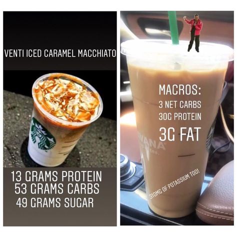 Pre-keto my Starbucks order was a venti iced caramel macchiato. This has a whopping 53 grams of carbs and 49 grams of sugar!! These days my… Breakfast Replacement, Venti Iced Coffee, Drinks From Starbucks, Low Carb Starbucks Drinks, Low Carb Starbucks, Iced Caramel Macchiato, Keto Coffee Recipe, Ice Caramel Macchiato, Starbucks Order