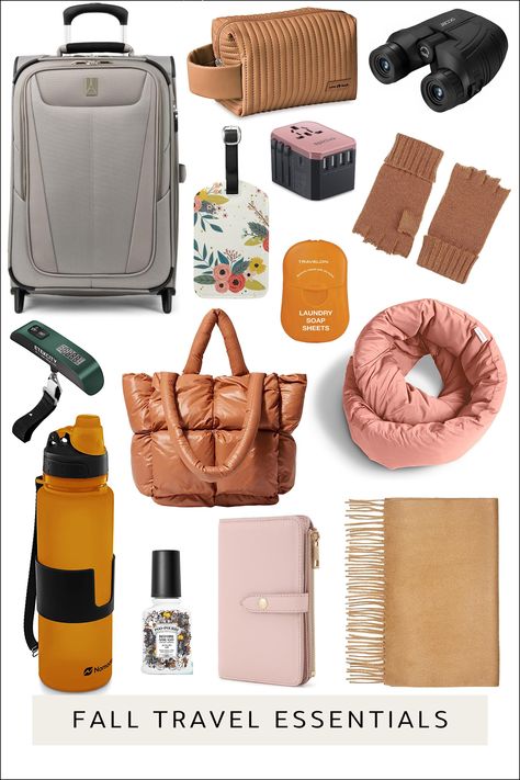 What to pack for your Autumn travels What To Pack Weekend Trip Fall, 4 Day Trip Packing List Fall, 5 Day Carry On Packing List Fall, Long Weekend Packing List Fall, Packing List For Yellowstone In September, Fall Travel, Travel Packing, Travel Essentials, Luxury Travel