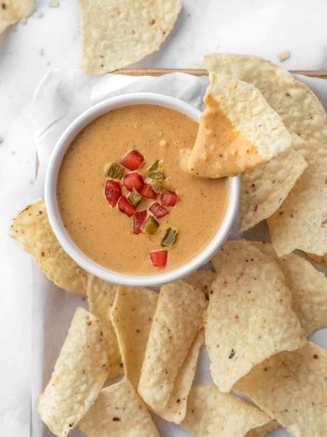 The BEST Nut Free Vegan Queso Dairy Free Queso, Vegan Queso, Habanero Hot Sauce, Dairy Free Milk, Refined Sugar Free, Vanilla Flavoring, Nut Free, Clean Recipes, Gluten Free Vegetarian