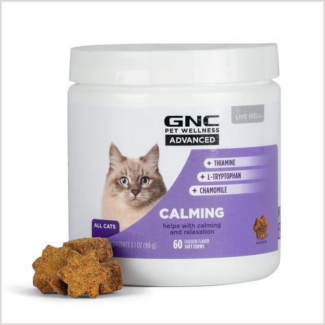 GNC Pets ADVANCED Cat Supplements, Cat Soft Chews, Supplements for Cat Health - Cat Chews for Calming, Joint health, Hairball Tryptophan Supplements, Cat Vitamins, Cat Medicine, Calming Cat, Cat Supplements, Help Needed, Pet Supplements, Pet Wellness, Cat Help