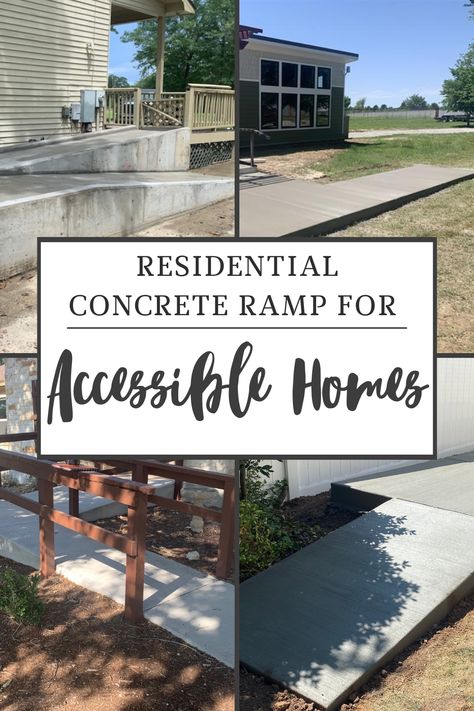 Disabled Ramps, Porch With Ramp, Concrete Ramp, Accessible Homes, Accessible House, Learn Interior Design, Wheelchair Ramp, Cinder Block, Make Life Easier