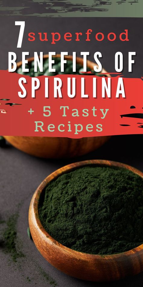 Unearth the miraculous health benefits of spirulina green algae, including weight loss and anti-inflammatory properties. Plus, enjoy 5 mouth-watering spirulina recipes for a wholesome diet! Spurilina Recipes, Green Spirulina Recipes, Superfood Benefits, Benefits Of Spirulina, Spirulina Benefits, Spirulina Recipes, Superfoods Benefits, Green Algae, Rich Green