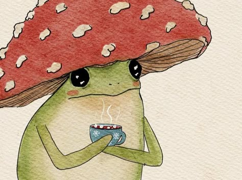 Pots Painting, Frog Things, Frog Quotes, Green Images, Umbrella Drawing, Minimal Drawing, Froggy Stuff, Baby Frog, Minimal Drawings