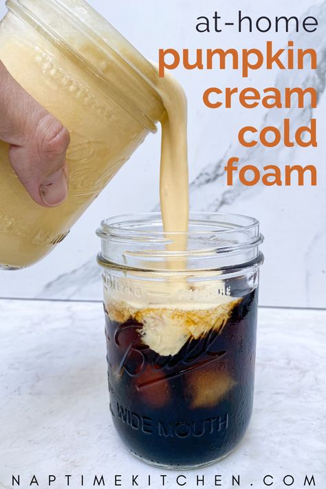 pumpkin cream cold foam – Naptime Kitchen How To Make Pumpkin Cold Foam At Home, Pumpkin Cream Foam, Keto Pumpkin Cold Foam, How To Make Pumpkin Cold Foam, Pumpkin Sweet Cream Cold Foam, Pumpkin Cold Foam Recipe, Recipe With Heavy Cream, Naptime Kitchen, Fall Coziness