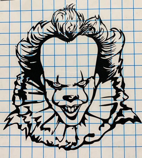 Pennywise Outline, Pennywise Silhouette, Pennywise Svg, Pennywise Drawing, Pennywise Painting, Pennywise Tattoo, Joker Tattoo Design, Pennywise The Clown, Joker Tattoo