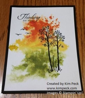 Watercolor Stamps, Flowers Background, Background Watercolor, 수채화 그림, Tree Cards, Watercolor Trees, Thanksgiving Cards, Stamping Up Cards, Card Making Techniques