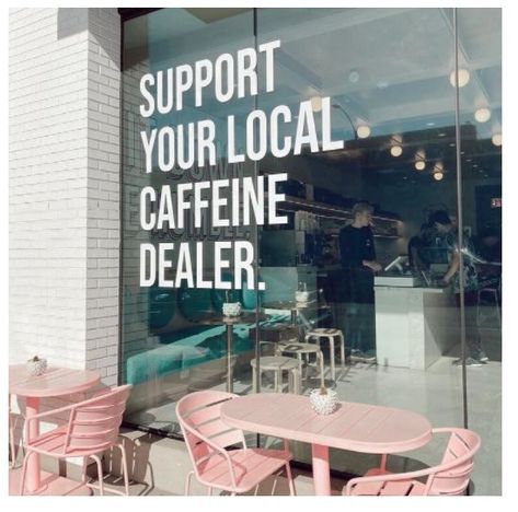 "Not Your Grandma's Coffee Shop": The One and Only, Coffee Dose ☕ Mini Cafeteria, Mobile Coffee Shop, Coffee Trailer, Coffee Shop Business, Small Coffee Shop, Coffee Shop Interior Design, Cozy Coffee Shop, Cafe Shop Design, Coffee Shop Aesthetic