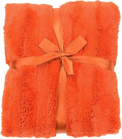 Cozy blanket perfect for this holiday season! #orange #blanket #cozy #fall #halloween #throw #warm #soft Faux Fur Top, Faux Fur Throw Blanket, The Den, Faux Fur Blanket, Warm Throw Blanket, Fur Throw Blanket, Fur Blanket, Fur Throw, Faux Fur Throw