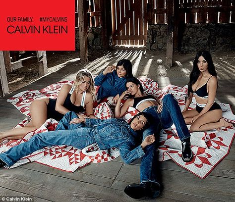 Stunning: Shot by photographer Willy Vanderperre, the latest chapter of this new campaign features the siblings are featured wearing styles of underwear which are already out in stores Calvin Klein Campaign, Kim Kardashian Hot, Baby Bump Photos, Jenner Family, My Calvins, Jenner Sisters, Kardashian Family, Kim Kardashian Style, Keeping Up With The Kardashians